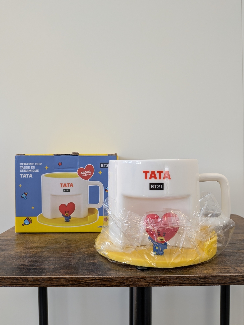 MINISO BT21 Tata Ceramic Mug - White and Yellow (NEW IN BOX)